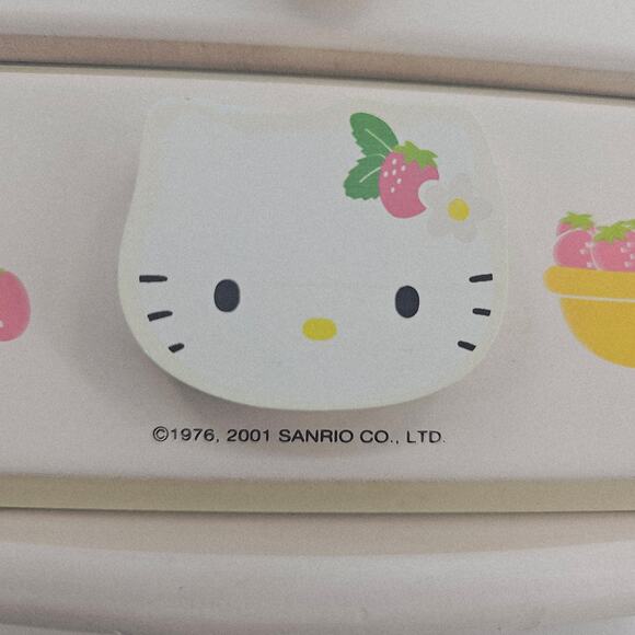 RARE Vintage 2001 Sanrio Hello Kitty Pink Angel Wooden Jewelry Box Organizer - Picture 4 of 12